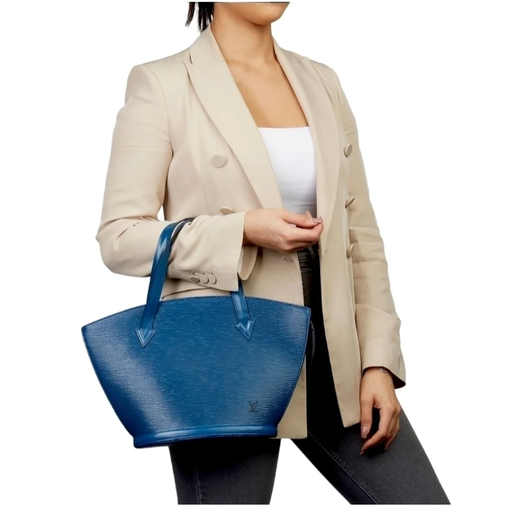 Louis Vuitton Blue Epi Saint Jacques PM Shoulder Bag Excellent Condition